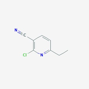 molecular formula C8H7ClN2 B7967817 2-Chloro-6-ethylnicotinonitrile 