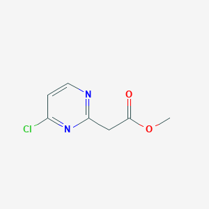 molecular formula C7H7ClN2O2 B7967825 (4-Chloro-pyrimidin-2-yl)-aceticacidmethylest er 