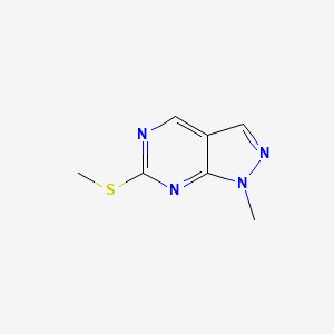 molecular formula C7H8N4S B7967838 1-Methyl-6-methylsulfanyl-pyrazolo[3,4-d]pyrimidine 