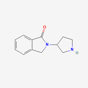 molecular formula C12H14N2O B7967853 2-(Pyrrolidin-3-yl)isoindolin-1-one 
