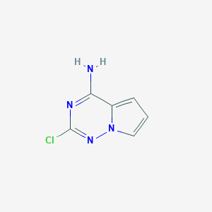 molecular formula C6H5ClN4 B7967860 2-Chloropyrrolo[2,1-f][1,2,4]triazin-4-amine 