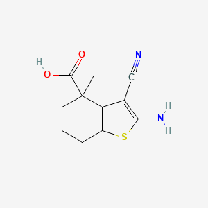 2-Amino-3-cyano-4-methyl-4,5,6,7-tetrahydrobenzo[b]thiophene-4-carboxylic acid