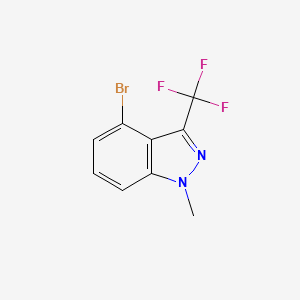 molecular formula C9H6BrF3N2 B7967887 4-Bromo-1-methyl-3-(trifluoromethyl)-1H-indazole 