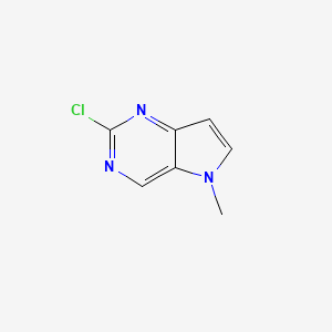 molecular formula C7H6ClN3 B7967895 2-Chloro-5-methyl-5H-pyrrolo[3,2-d]pyrimidine 