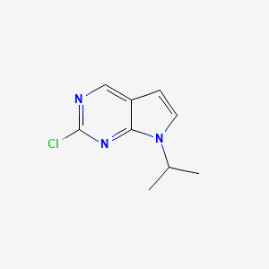 molecular formula C9H10ClN3 B7967896 2-Chloro-7-isopropyl-7H-pyrrolo[2,3-d]pyrimidine 