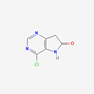 molecular formula C6H4ClN3O B7967899 6H-Pyrrolo[3,2-d]pyrimidin-6-one, 4-chloro-5,7-dihydro- 