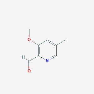 molecular formula C8H9NO2 B7967951 3-Methoxy-5-methylpicolinaldehyde 
