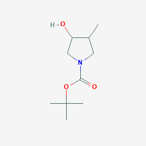 molecular formula C10H19NO3 B7967974 Tert-butyl 3-hydroxy-4-methylpyrrolidine-1-carboxylate 