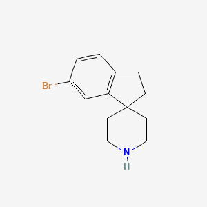 molecular formula C13H16BrN B7967979 5-Bromospiro[1,2-dihydroindene-3,4'-piperidine] 