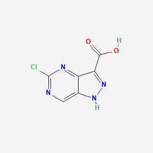 molecular formula C6H3ClN4O2 B7968009 5-chloro-2H-pyrazolo[4,3-d]pyrimidine-3-carboxylic acid 