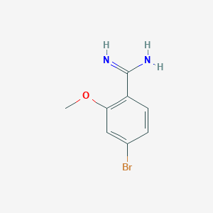 molecular formula C8H9BrN2O B7968101 4-Bromo-2-methoxy-benzamidine CAS No. 814255-40-8