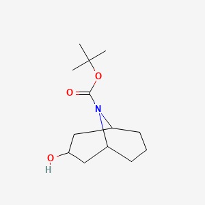 molecular formula C13H23NO3 B7968135 Tert-butyl 3-hydroxy-9-azabicyclo[3.3.1]nonane-9-carboxylate 