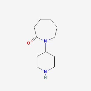molecular formula C11H20N2O B7968140 1-(Piperidin-4-yl)azepan-2-one 