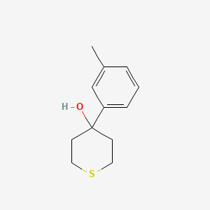 molecular formula C12H16OS B7968150 4-(3-Methylphenyl)thian-4-ol 