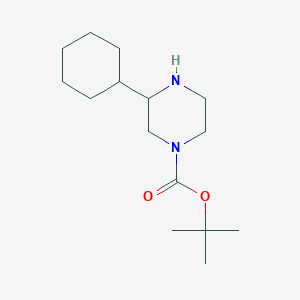 molecular formula C15H28N2O2 B7968173 1-Boc-3-cyclohexyl-piperazine 
