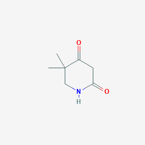 molecular formula C7H11NO2 B7968214 5,5-二甲基哌啶-2,4-二酮 