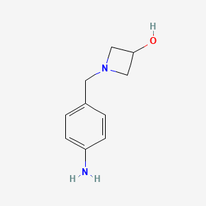 molecular formula C10H14N2O B7968233 1-[(4-Aminophenyl)methyl]-3-azetidinol 