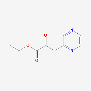 molecular formula C9H10N2O3 B7968256 Ethyl 2-oxo-3-(2-pyrazinyl)propanoate 