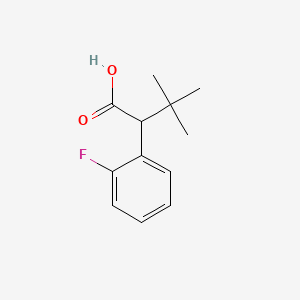molecular formula C12H15FO2 B7968276 2-(2-Fluorophenyl)-3,3-dimethylbutanoic acid 