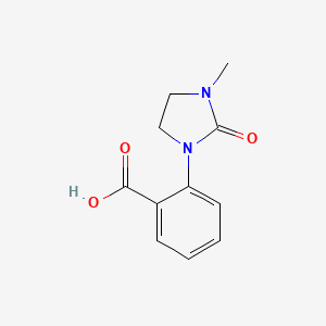 molecular formula C11H12N2O3 B7968304 2-(3-Methyl-2-oxoimidazolidin-1-yl)benzoic acid 