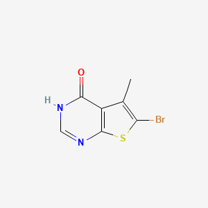 molecular formula C7H5BrN2OS B7968328 6-Bromo-5-methylthieno[2,3-D]pyrimidin-4-OL 