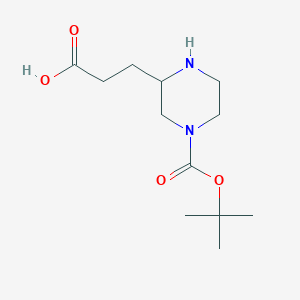 3-[4-[(2-Methylpropan-2-yl)oxycarbonyl]piperazin-2-yl]propanoic acid
