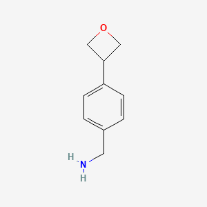 molecular formula C10H13NO B7968369 (4-(Oxetan-3-YL)phenyl)methanamine 