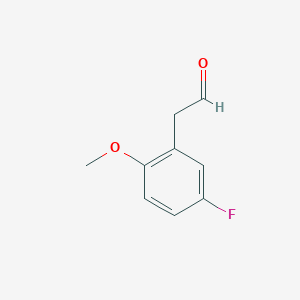 molecular formula C9H9FO2 B7968372 2-(5-Fluoro-2-methoxyphenyl)acetaldehyde 