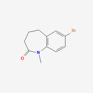 molecular formula C11H12BrNO B7968410 7-Bromo-1,3,4,5-tetrahydro-1-methyl-2H-1-benzazepin-2-one CAS No. 53842-00-5