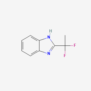 molecular formula C9H8F2N2 B7968419 1H-Benzimidazole, 2-(1,1-difluoroethyl)- 