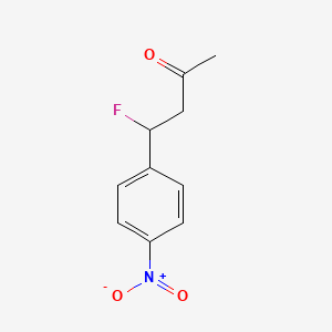 molecular formula C10H10FNO3 B7968429 4-(4-Nitrophenyl)-4-fluoro-2-butanone 