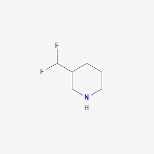 molecular formula C6H11F2N B7968444 3-(二氟甲基)哌啶 