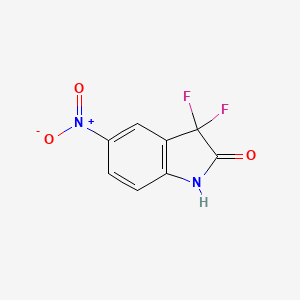 molecular formula C8H4F2N2O3 B7968493 3,3-Difluoro-5-nitroindolin-2-one 