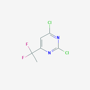 molecular formula C6H4Cl2F2N2 B7968501 2,4-Dichloro-6-(1,1-difluoroethyl)pyrimidine 