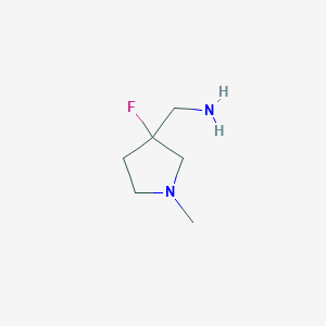 molecular formula C6H13FN2 B7968541 (3-Fluoro-1-methylpyrrolidin-3-yl)methanamine 