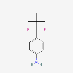molecular formula C11H15F2N B7968550 Benzenamine, 4-(1,1-difluoro-2,2-dimethylpropyl)- 