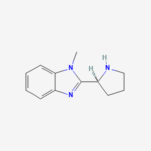 molecular formula C12H15N3 B7968562 (S)-1-甲基-2-(吡咯烷-2-基)-1H-苯并[d]咪唑 