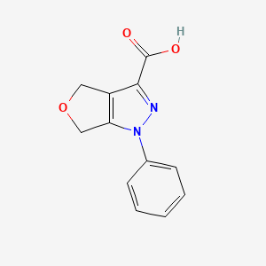 molecular formula C12H10N2O3 B7968578 1-Phenyl-4,6-dihydro-1H-furo[3,4-C]pyrazole-3-carboxylic acid 