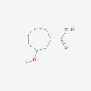 molecular formula C9H16O3 B7968581 3-Methoxy-cycloheptanecarboxylic acid 