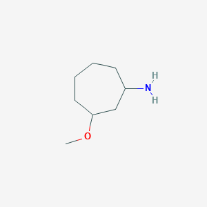 molecular formula C8H17NO B7968589 3-Methoxycycloheptan-1-amine 