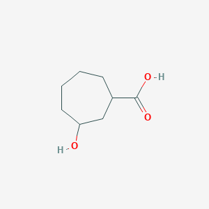 molecular formula C8H14O3 B7968600 3-Hydroxy-cycloheptanecarboxylic acid 