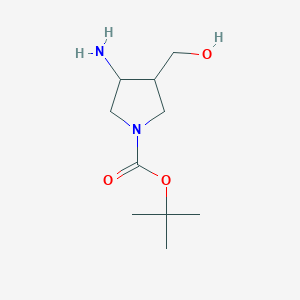 molecular formula C10H20N2O3 B7968616 Tert-butyl 3-amino-4-(hydroxymethyl)pyrrolidine-1-carboxylate 