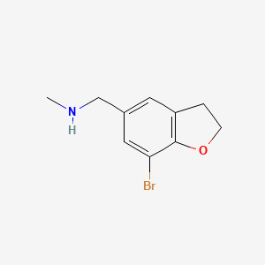 molecular formula C10H12BrNO B7968666 [(7-Bromo-2,3-dihydro-1-benzofuran-5-yl)methyl](methyl)amine 