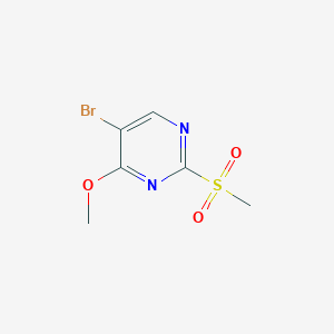 molecular formula C6H7BrN2O3S B7968685 5-Bromo-4-methoxy-2-(methylsulfonyl)pyrimidine 