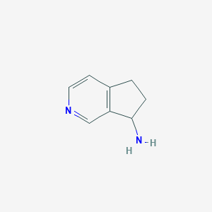 molecular formula C8H10N2 B7968710 6,7-Dihydro-5H-[2]pyrindin-7-ylamine 