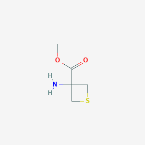 molecular formula C5H9NO2S B7968715 Methyl 3-aminothietane-3-carboxylate 