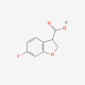 molecular formula C9H7FO3 B7968731 6-Fluoro-2,3-dihydro-1-benzofuran-3-carboxylic acid 