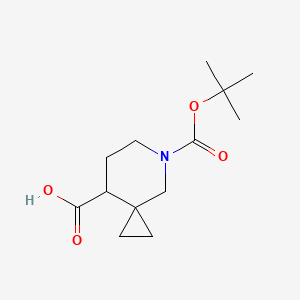 molecular formula C13H21NO4 B7968748 5-(tert-Butoxycarbonyl)-5-azaspiro[2.5]octane-8-carboxylic acid 