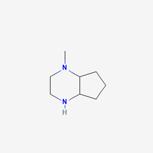 molecular formula C8H16N2 B7968758 4-Methyl-1,2,3,4a,5,6,7,7a-octahydrocyclopenta[b]pyrazine 