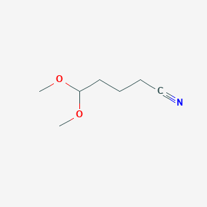 molecular formula C7H13NO2 B7968760 5,5-Dimethoxy-pentanenitrile 